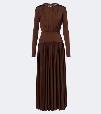 Roland Mouret Roland Mouret Embellished gathered jersey maxi dress