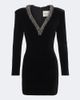 Roland Mouret Roland Mouret Embellished velvet minidress - 1