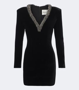 Roland Mouret Roland Mouret Embellished velvet minidress