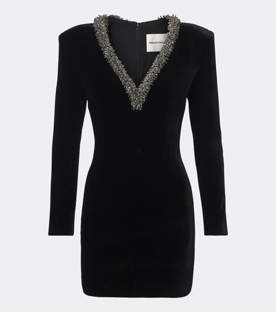 Roland Mouret Roland Mouret Embellished velvet minidress