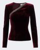 Roland Mouret Roland Mouret Embellished velvet top - 1