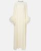 Roland Mouret Roland Mouret Feather-trimmed caped silk chiffon gown - 1