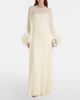Roland Mouret Roland Mouret Feather-trimmed caped silk chiffon gown - 2