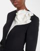 Roland Mouret Roland Mouret Floral-appliquÃ© peplum crÃªpe blazer - 4