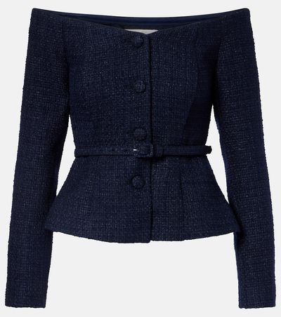 Roland Mouret Roland Mouret Off-shoulder bouclÃ© top