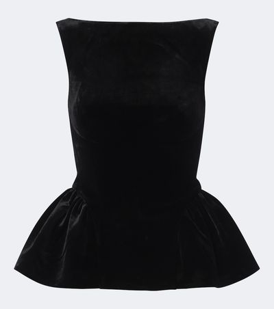 Roland Mouret Roland Mouret Peplum velvet top