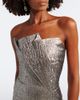 Roland Mouret Roland Mouret Pleated lamé jacquard bustier gown - 3