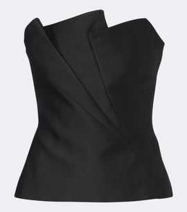 Roland Mouret Roland Mouret Pleated taffeta corset top