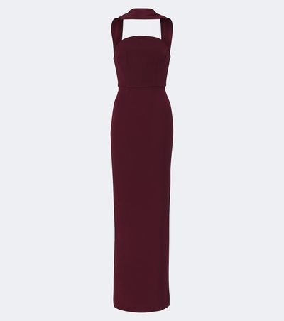 Roland Mouret Roland Mouret Scarf-detail bustier gown