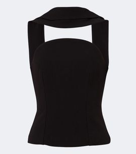 Roland Mouret Roland Mouret Scarf-detail crêpe corset top