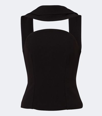 Roland Mouret Roland Mouret Scarf-detail crêpe corset top