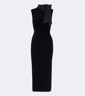 Roland Mouret Roland Mouret Tie-neck velvet cocktail dress