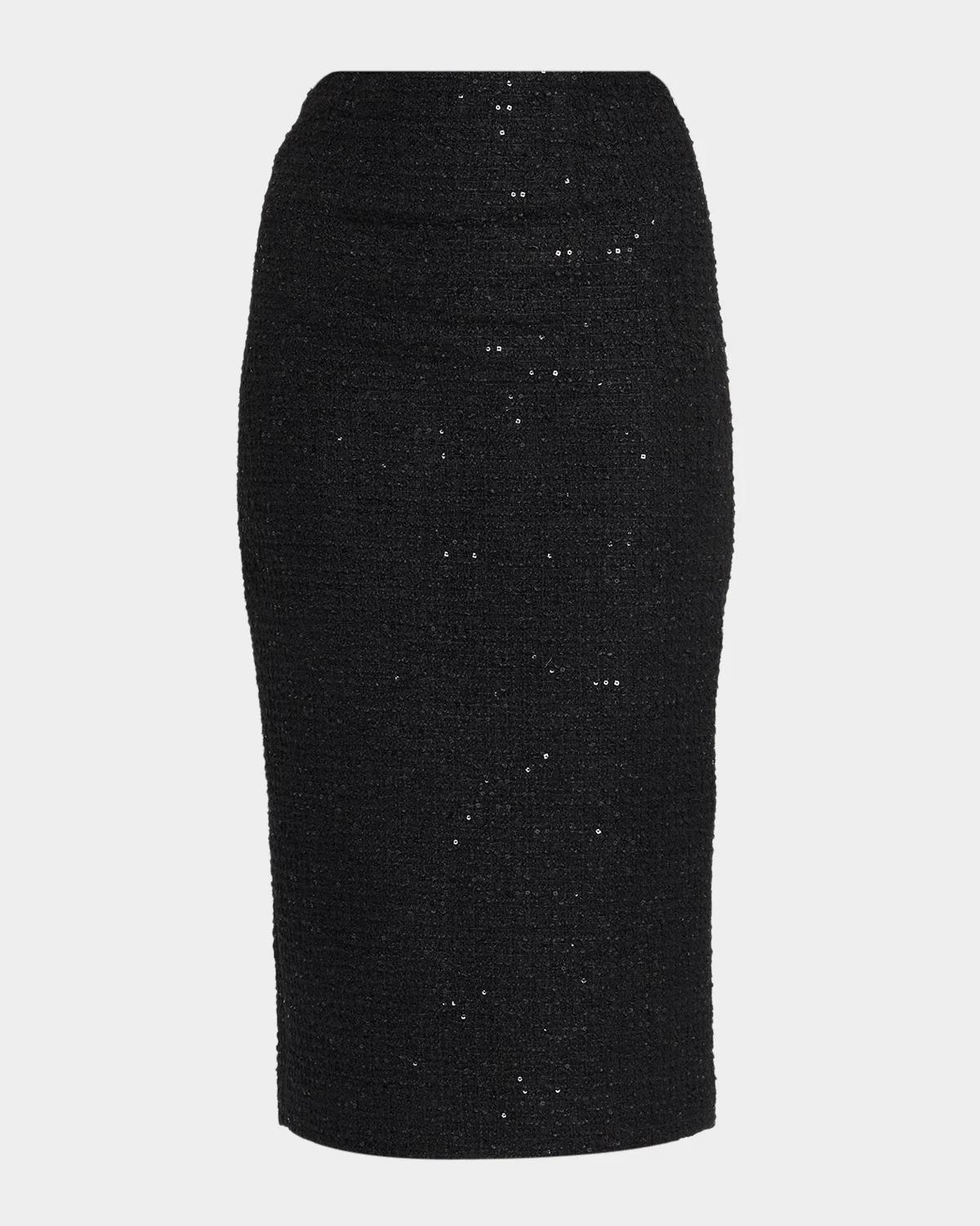 Roland Mouret Sequin Boucle Midi Pencil Skirt