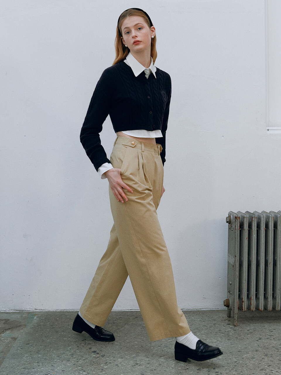 ROLAROLA Cotton Two Tuck Pants_Beige