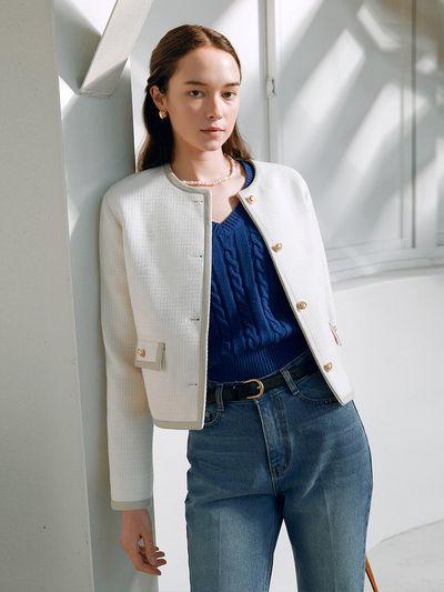 ROLAROLA Gold Button Tweed Jacket_IV