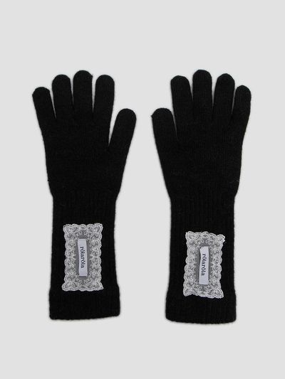 ROLAROLA LACE LABEL GLOVES BLACK