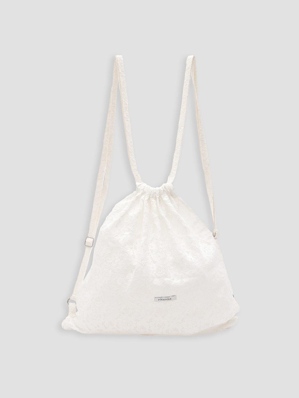ROLAROLA LACE STRING BACKPACK [IVORY]