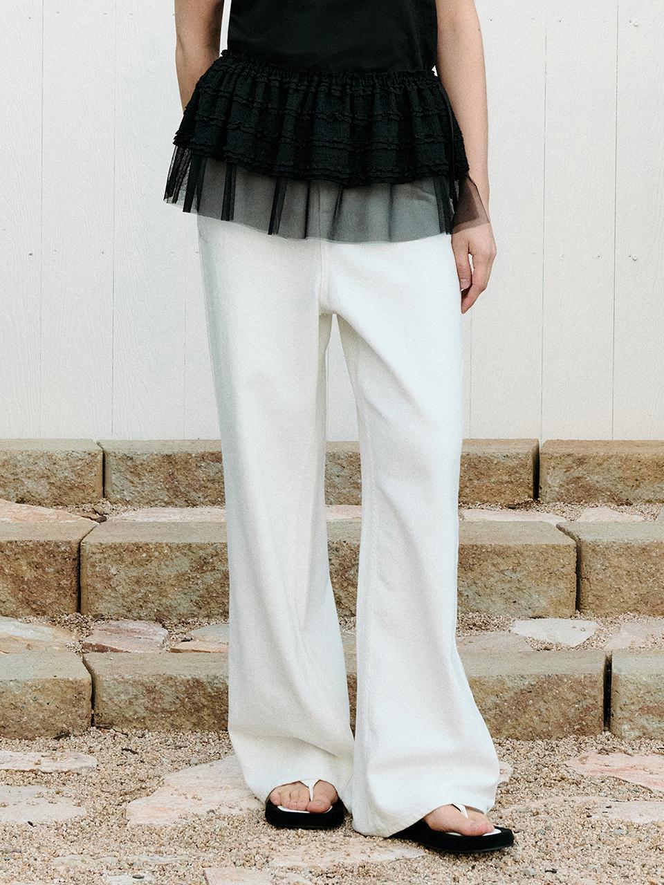 ROLAROLA LAYERED WRAP MINI SKIRT [BLACK]