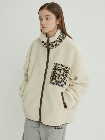ROLAROLA Leopard Fleece Jumper