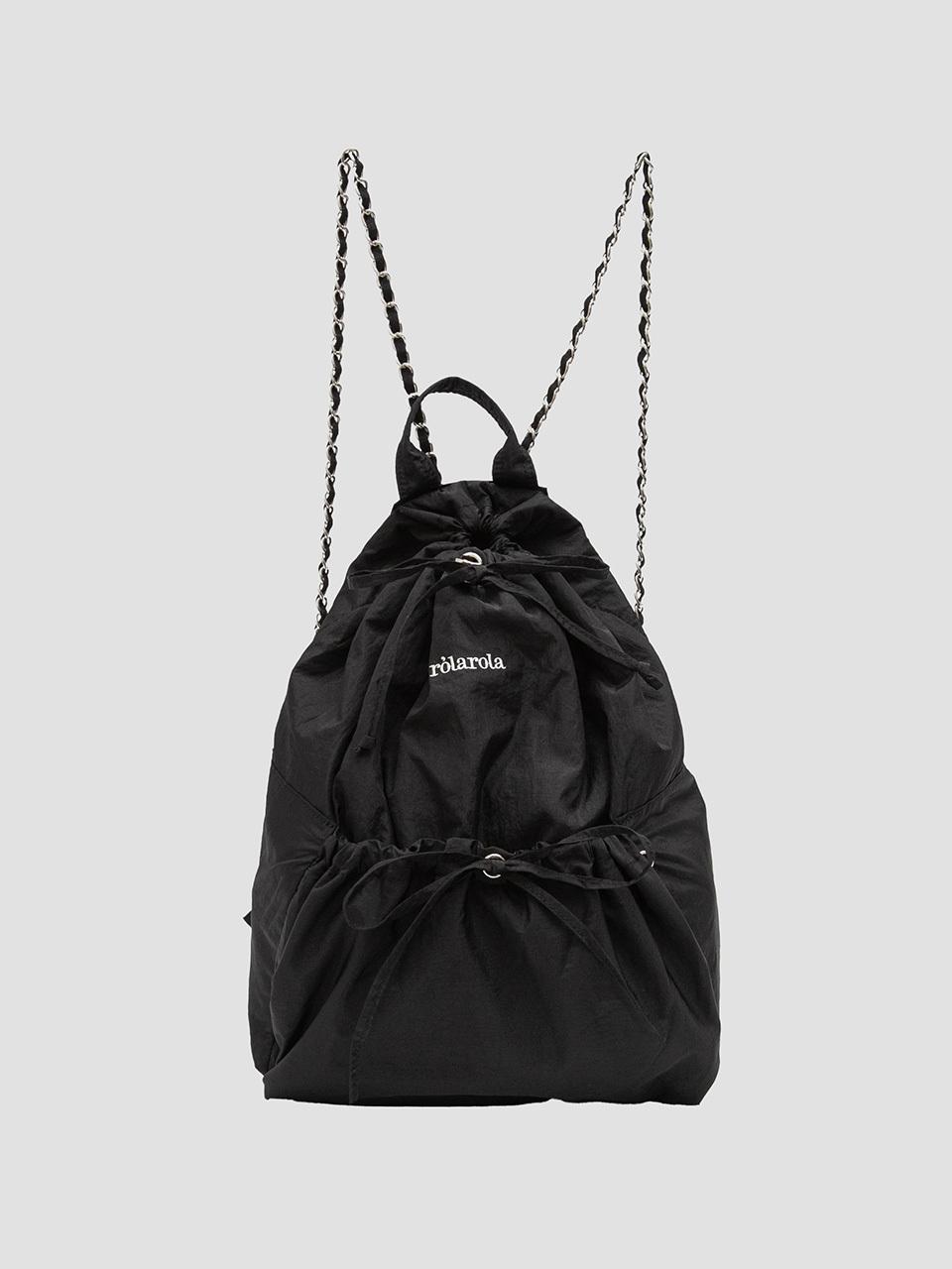ROLAROLA NYLON CHAIN BACKPACK [BLACK]