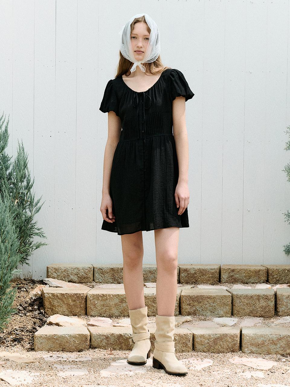 ROLAROLA RIBBON LACE MINI ONEPIECE [BLACK]