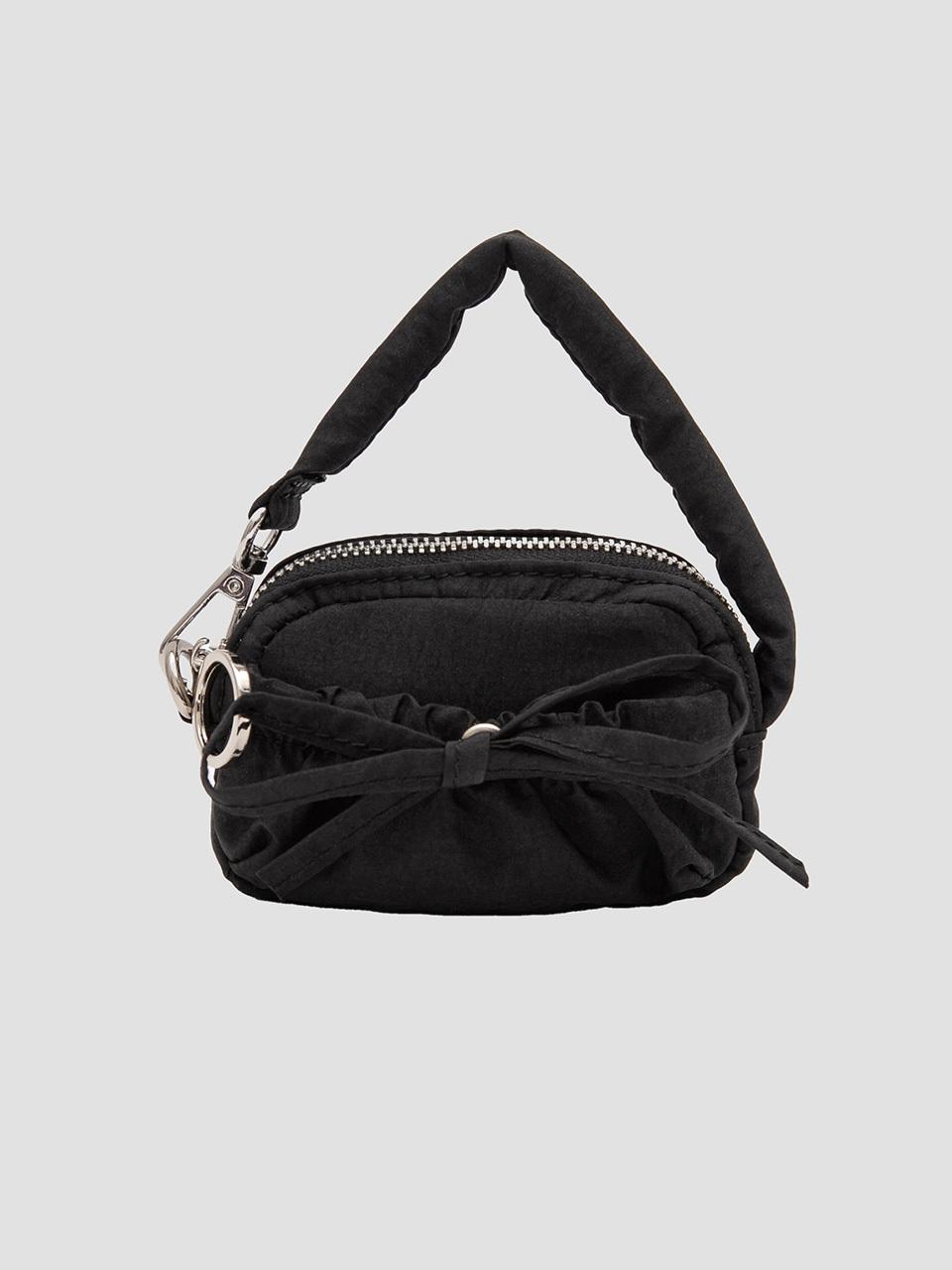 ROLAROLA RIBBON MINI BAG KEYRING [BLACK]