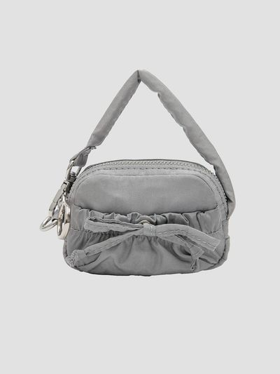 ROLAROLA RIBBON MINI BAG KEYRING [GRAY]