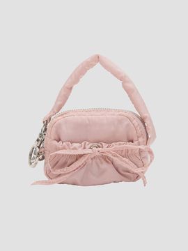 ROLAROLA RIBBON MINI BAG KEYRING [PINK]