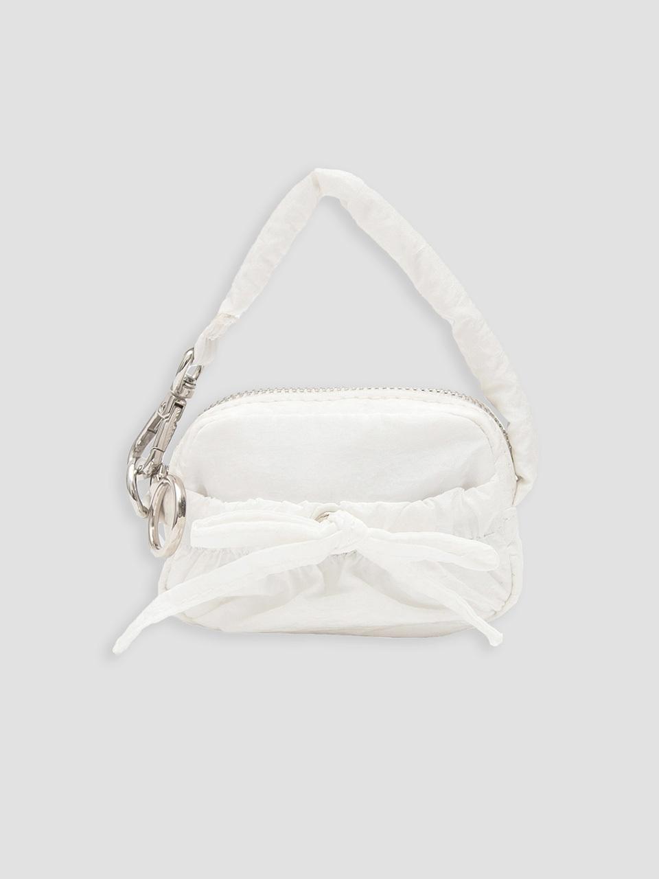 ROLAROLA RIBBON MINI BAG KEYRING [WHITE]