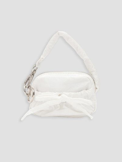 ROLAROLA RIBBON MINI BAG KEYRING [WHITE]