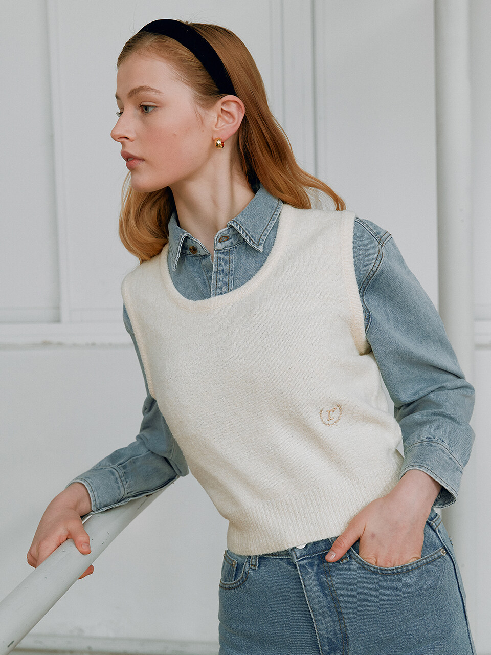 ROLAROLA Round-neck Boucle Knit Vest_IV