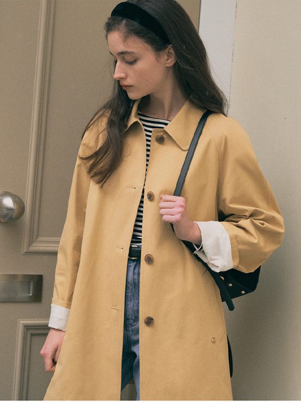 ROLAROLA Single Breasted Trench Coat - Beige