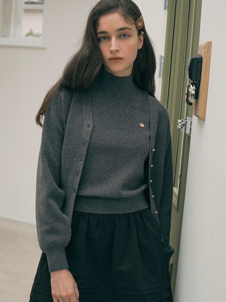 ROLAROLA V-neck Raglan Cardigan - Charcoal