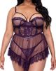 Roma Confidential Roma Confidential Sugar Plum Babydoll Chemise & G-String Set - 3
