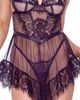 Roma Confidential Roma Confidential Sugar Plum Babydoll Chemise & G-String Set - 5