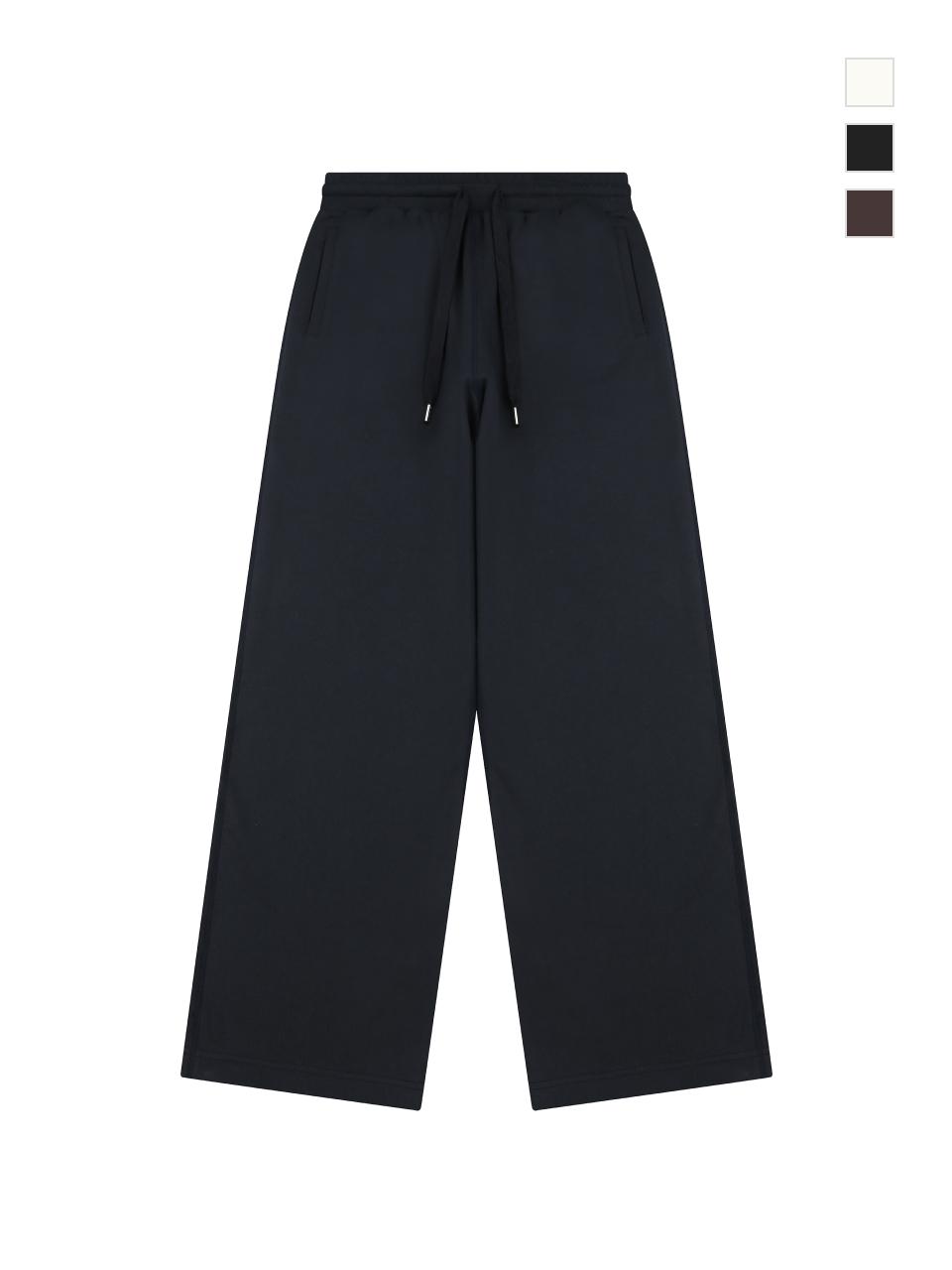 ROND&DEMARRER High-Waist Wide String Pants [Navy]
