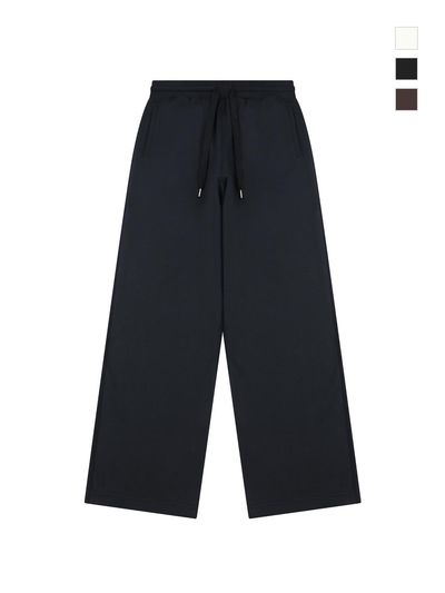 ROND&DEMARRER High-Waist Wide String Pants [Navy]
