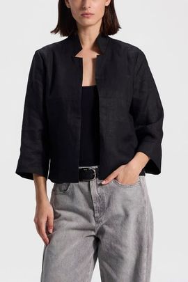Ronen Chen Ronen Chen Cropped Linen Jacket