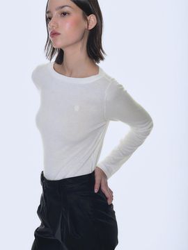 RONEW RONEW CLASSIC BOAT NECK WOOL KNIT TOP (WHITE)