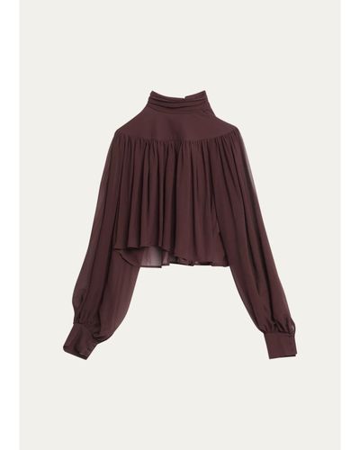 Ronny Kobo Aerin Gathered Jersey Top