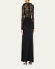 Ronny Kobo Amalyia Draped Mixed Media Column Gown - 2