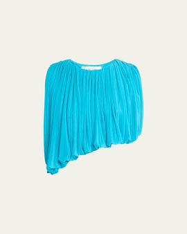 Ronny Kobo Chelly Sleeveless Asymmetric Draped Jersey Top