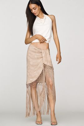 Ronny Kobo Frances Silk Blend Mini Skirt