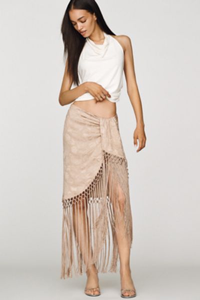 Ronny Kobo Frances Silk Blend Mini Skirt