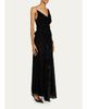 Ronny Kobo Gwen Draped Velvet Burnout Maxi Dress - 4