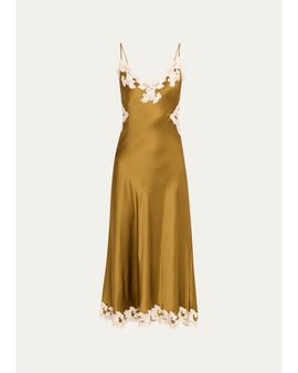 Ronny Kobo Men's Lalita Stretch-Silk A-Line Midi Dress
