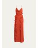 Ronny Kobo Milena Backless Ruffle Chiffon Maxi Dress - 1