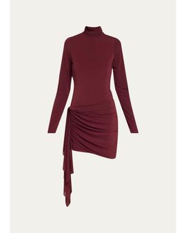 Ronny Kobo Morwen Draped Stretch Jersey Mini Dress