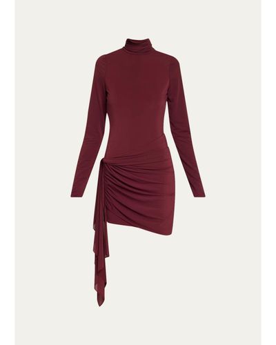 Ronny Kobo Morwen Draped Stretch Jersey Mini Dress