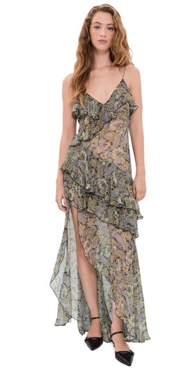 Ronny Kobo Ronny Kobo Alva Dress Black Gold Multi